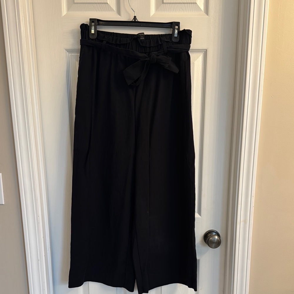 Ann Taylor Factory Black Wide-Leg Pants